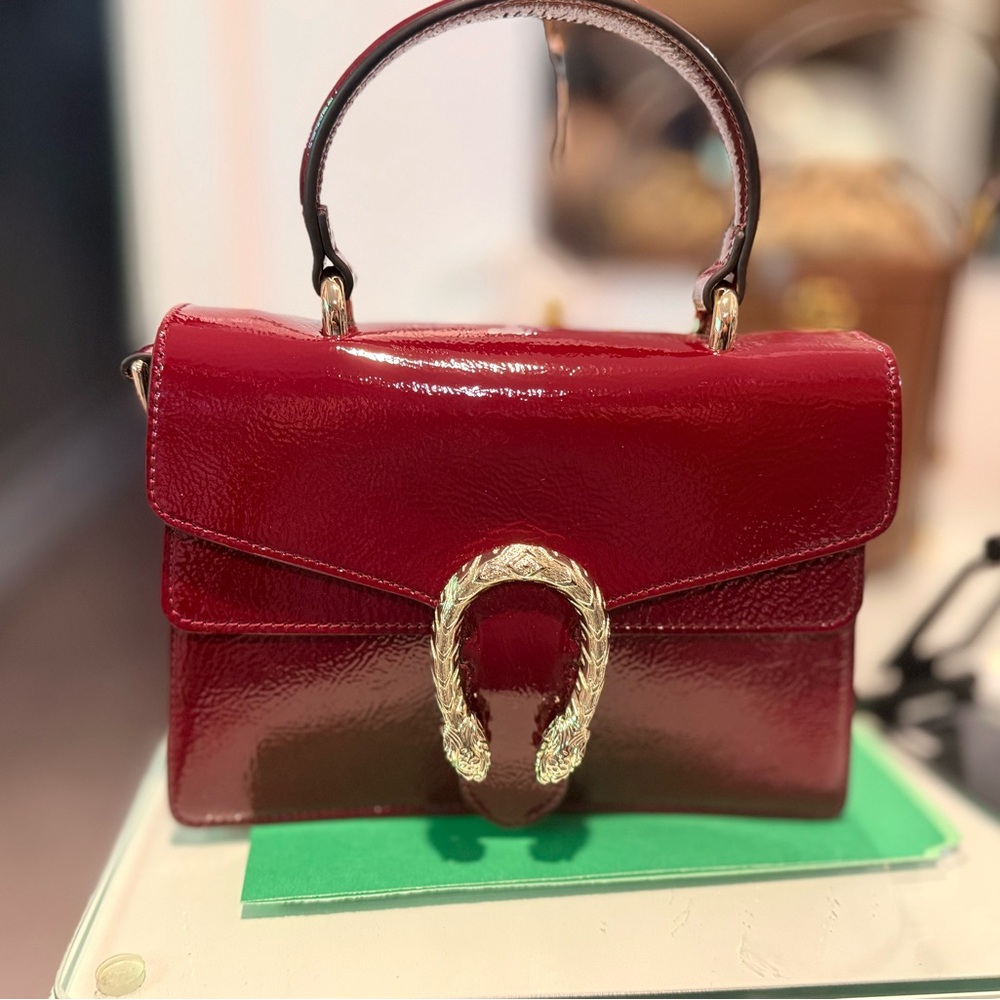 Gucci Red Crossbody Bag with Gold Hardware